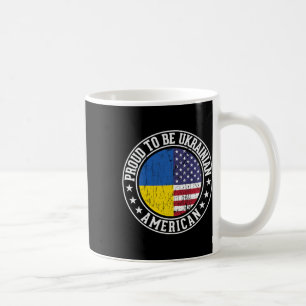 Caneca De Café Orgulhoso Por Ser Ucraniano Cores Da Bandeira Amer