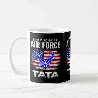 Caneca De Café Orgulhoso Por Ser Uma Força Aérea Com Uma Bandeira