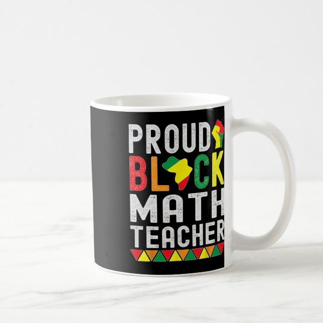 Caneca De Café Orgulhoso Professor de Matemática Negro Afro-ameri (Direita)