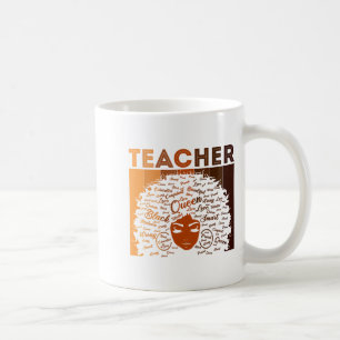 Caneca De Café Orgulhoso Professor de Melanina Bonita Orgulho da