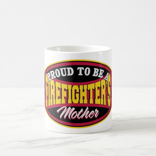 Caneca De Café Orgulhoso ser a mãe de um sapador-bombeiro (Centro)