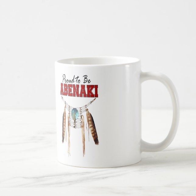 Caneca De Café Orgulhoso ser Abenaki (Direita)
