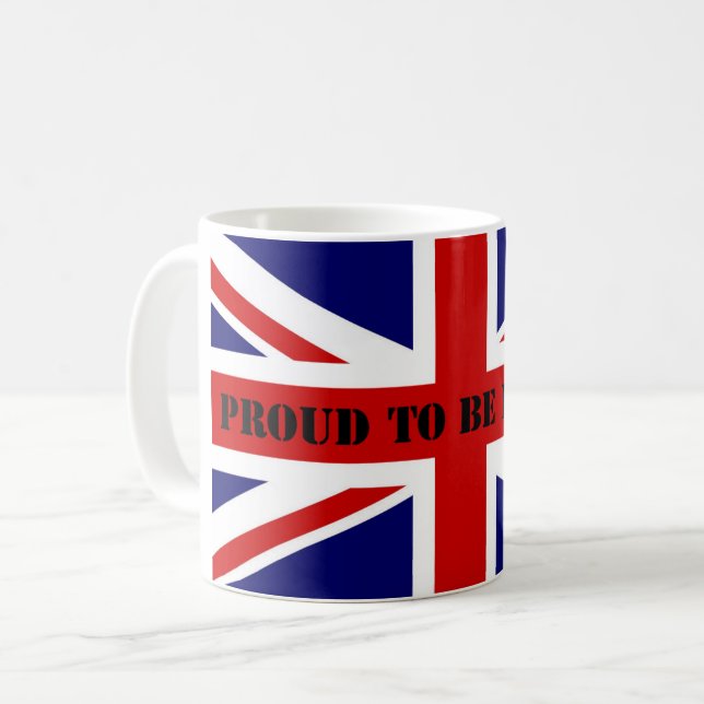 Caneca De Café Orgulhoso ser britânico (Frente Esquerda)