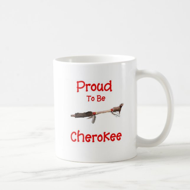 Caneca De Café Orgulhoso ser Cherokee (Direita)