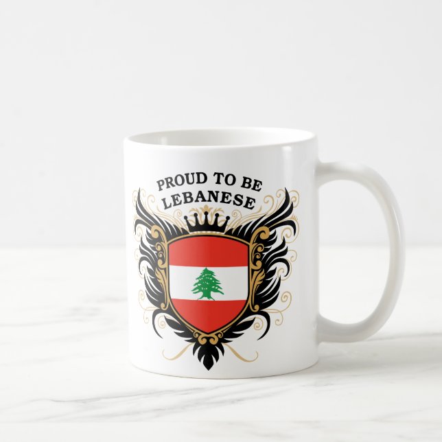 Caneca De Café Orgulhoso ser libanês (Direita)