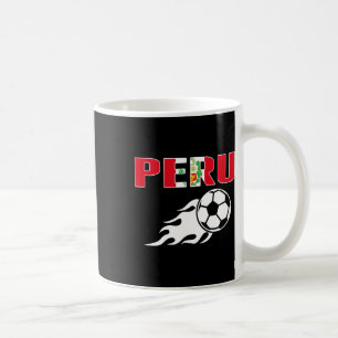 Caneca De Café Orgulhosos Fãs de Futebol do Peru Camisa Bandeira