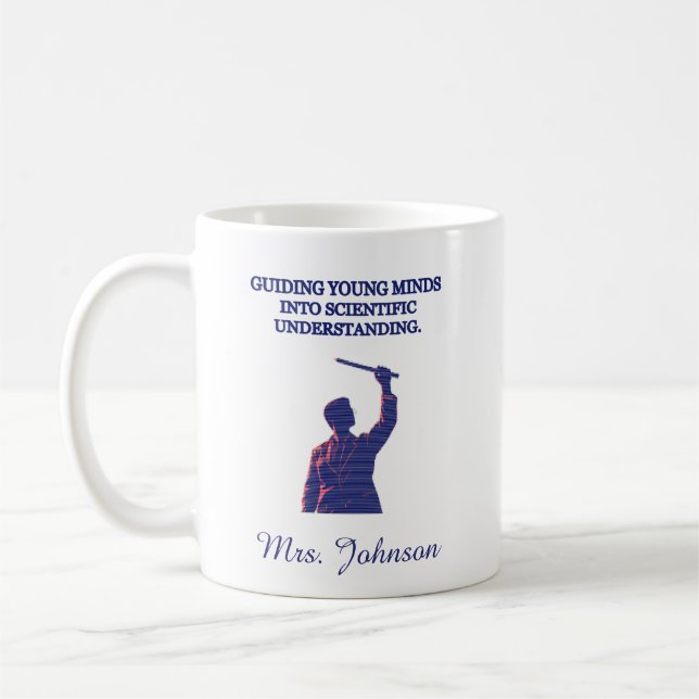 Caneca De Café Orientação de Mentes Jovens Compreensão Científica (Esquerda)
