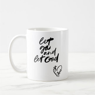 Caneca De Café "Orientação Divina: Solte e Deixe Deus Café" 
