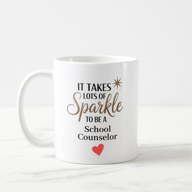Caneca De Café Orientador Escolar Personalizado com Brilho (Esquerda)