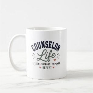 Caneca De Café Orientador Vida Ouvir Apoiar Fortalecer Repetir
