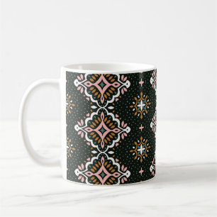 Caneca De Café Oriental Damask: Mosaico Vintage Talavera.
