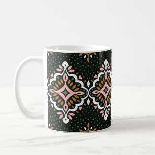 Caneca De Café Oriental Damask: Talavera Vintage Elegance