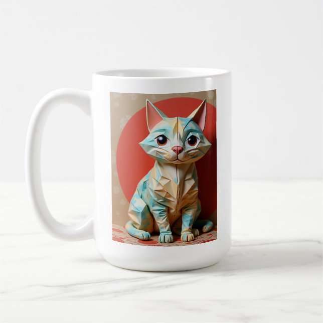 Caneca De Café Origami Paper Cat (Esquerda)