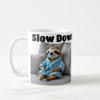 Caneca De Café Origami Sloth "Slow Down"