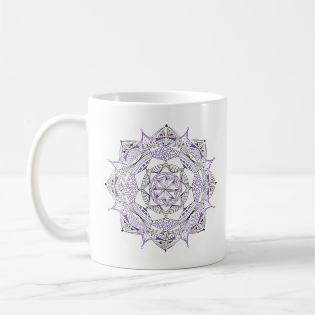 Caneca de Café Original com Design de Mandala 2 la (Esquerda)