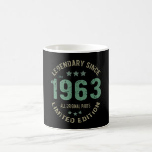 Caneca De Café Original Desde 1963 Presente de Aniversário Lenda 