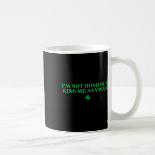 Caneca De Café Original Não Sou Irlandês, Mas Me Beije Mesmo Assi