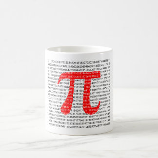 Caneca De Café Original red number pi day mathematical symbol