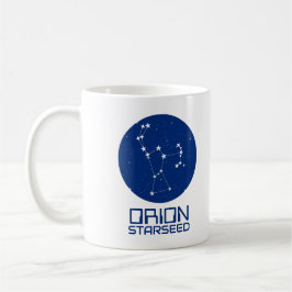Caneca De Café Órion Amido Mug - Design Cósmico Azul e Branco