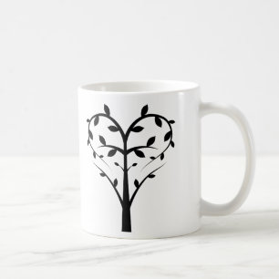 Caneca De Café ornamentado de árvore amorosa