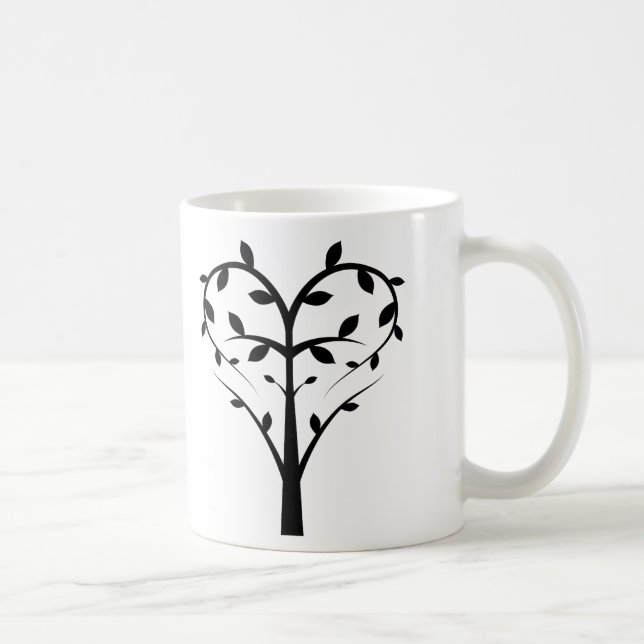 Caneca De Café ornamentado de árvore amorosa (Direita)