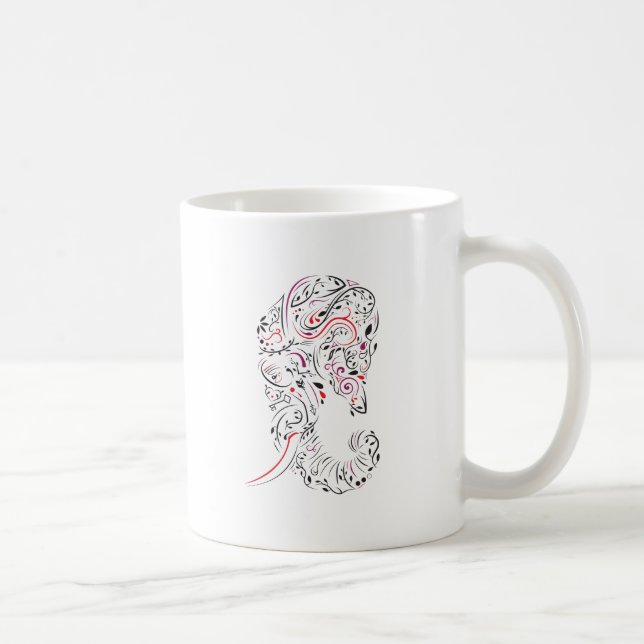 Caneca De Café ornamentado elefante (Direita)