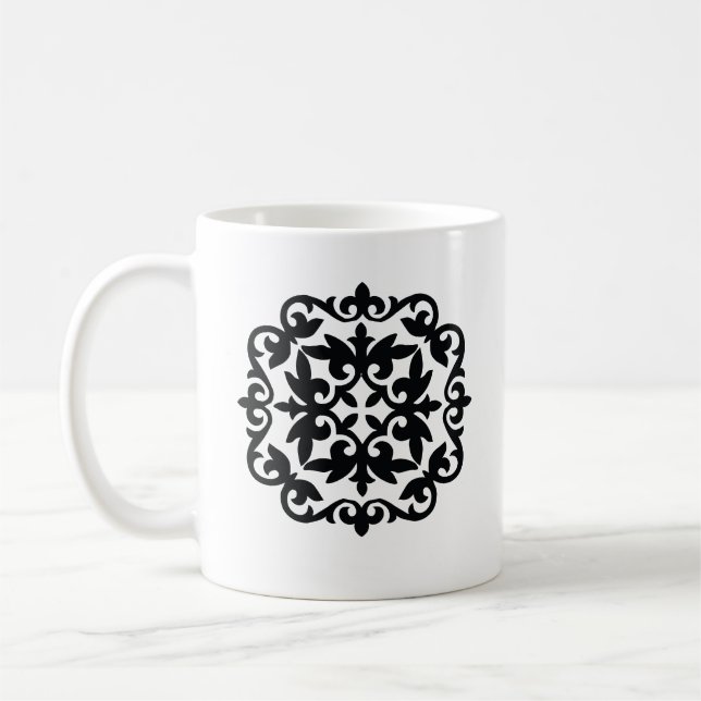 Caneca De Café Ornamental Floral Design (Esquerda)