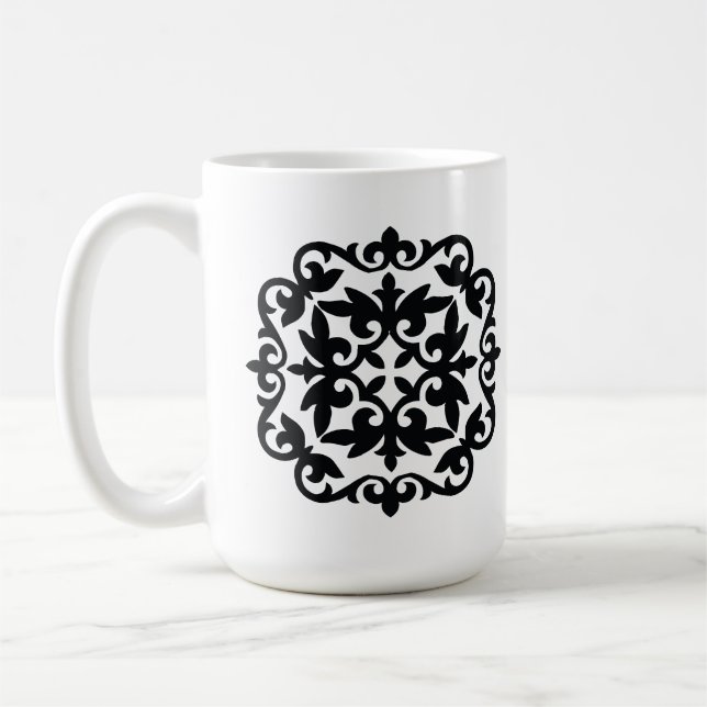 Caneca De Café Ornamental Floral Design (Esquerda)