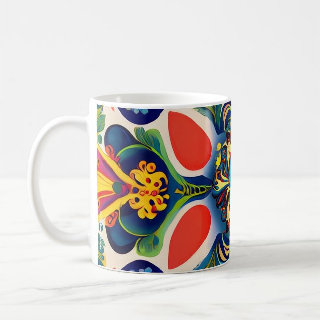Caneca De Café Ornamento de Arte Ucraniano Samchykivka - Mug (Esquerda)