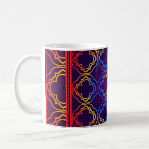 Caneca De Café Ornamento Decorativo Com Decoração Geométrica. Sym