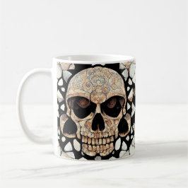 Caneca De Café Ornamento Decorativo Tribal | Arte craniana maia