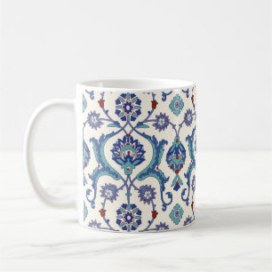 Caneca De Café Ornamento Floral: Padrão Árabe Tradicional.