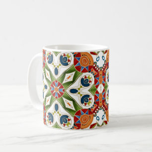 Caneca De Café ornamento oriental árabe étnico vintage