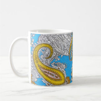 Caneca De Café Ornamento Psicodélico Islâmico Bold Grungy
