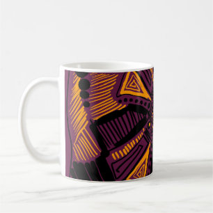 Caneca De Café Ornamento quadrado universal brilhante. Linhas, ma