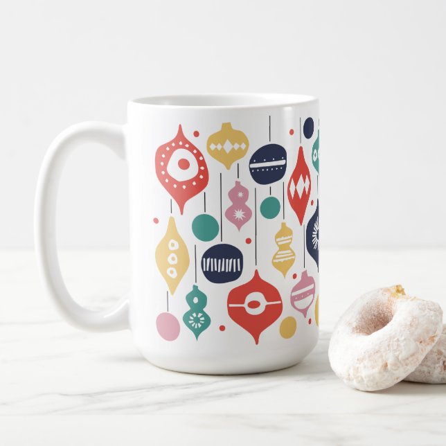 Caneca De Café Ornamentos Retroativos (Com Donut)