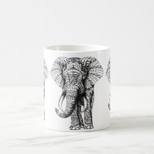 Caneca De Café Ornate Elephant