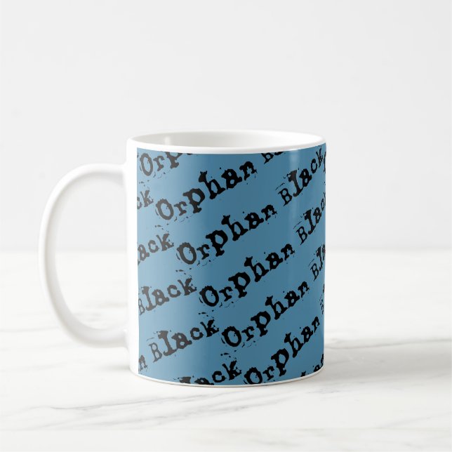Caneca De Café Orphan Black repete padrão afligido tv tv em relev (Esquerda)