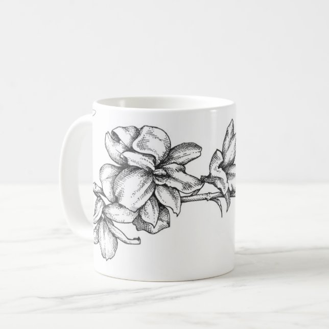 Caneca De Café Orquídea (Frente Esquerda)