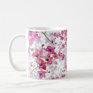 Caneca De Café Orquídea: beleza vermelha singular.