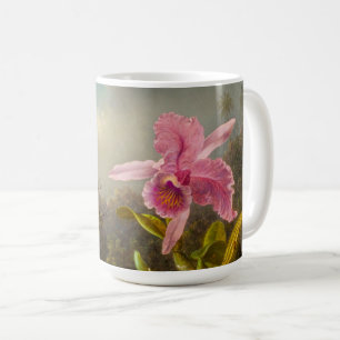 Caneca De Café Orquídea com dois beija-flores