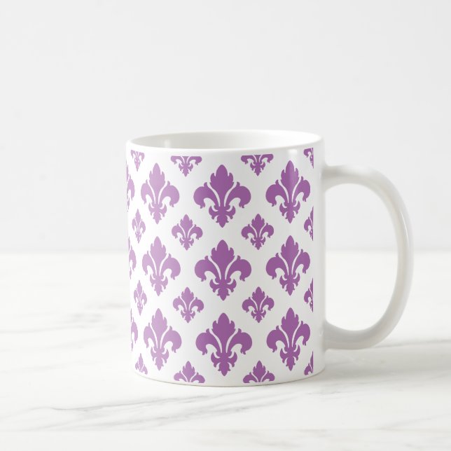 Caneca De Café Orquídea do ponto luminoso da flor de lis 2 (Direita)