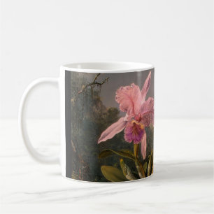Caneca De Café Orquídea e três pássaros brasileiros do zumbido