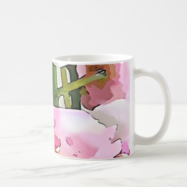 Caneca De Café Orquídea Rosa (Direita)