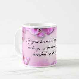 Caneca De Café Orquídea Rosa Inspiradora Personalizada