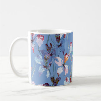 Caneca De Café Orquídea Selvagem Elegância: Luxo Aquarela