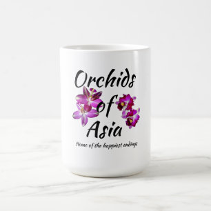 Caneca De Café Orquídeas da Ásia