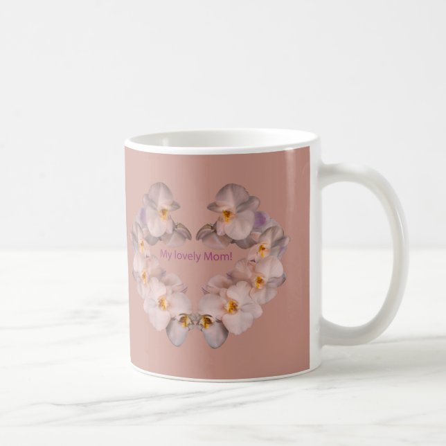 Caneca De Café Orquídeas para minha adorável mãe Mug (Direita)