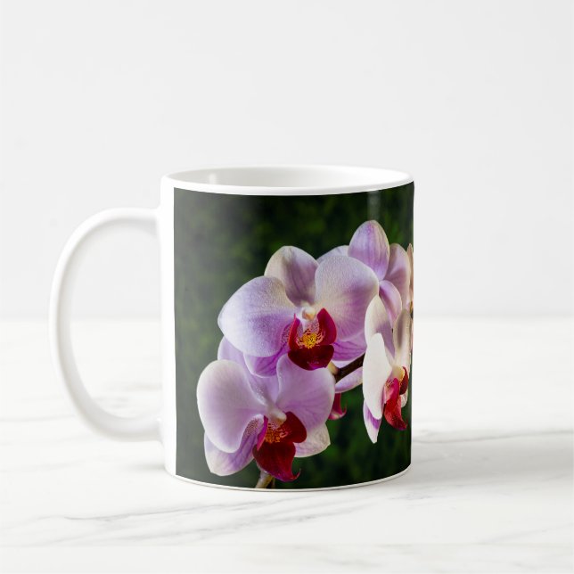 Caneca De Café Orquídeas Rosa 0834 (Esquerda)