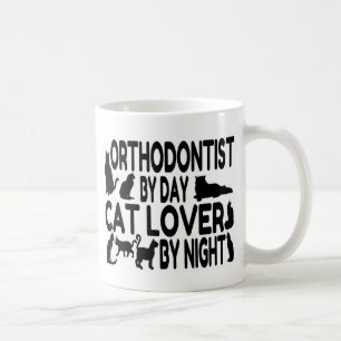 Caneca De Café Ortodontista Cat Lover
